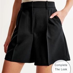Abercrombie black tailored shorts